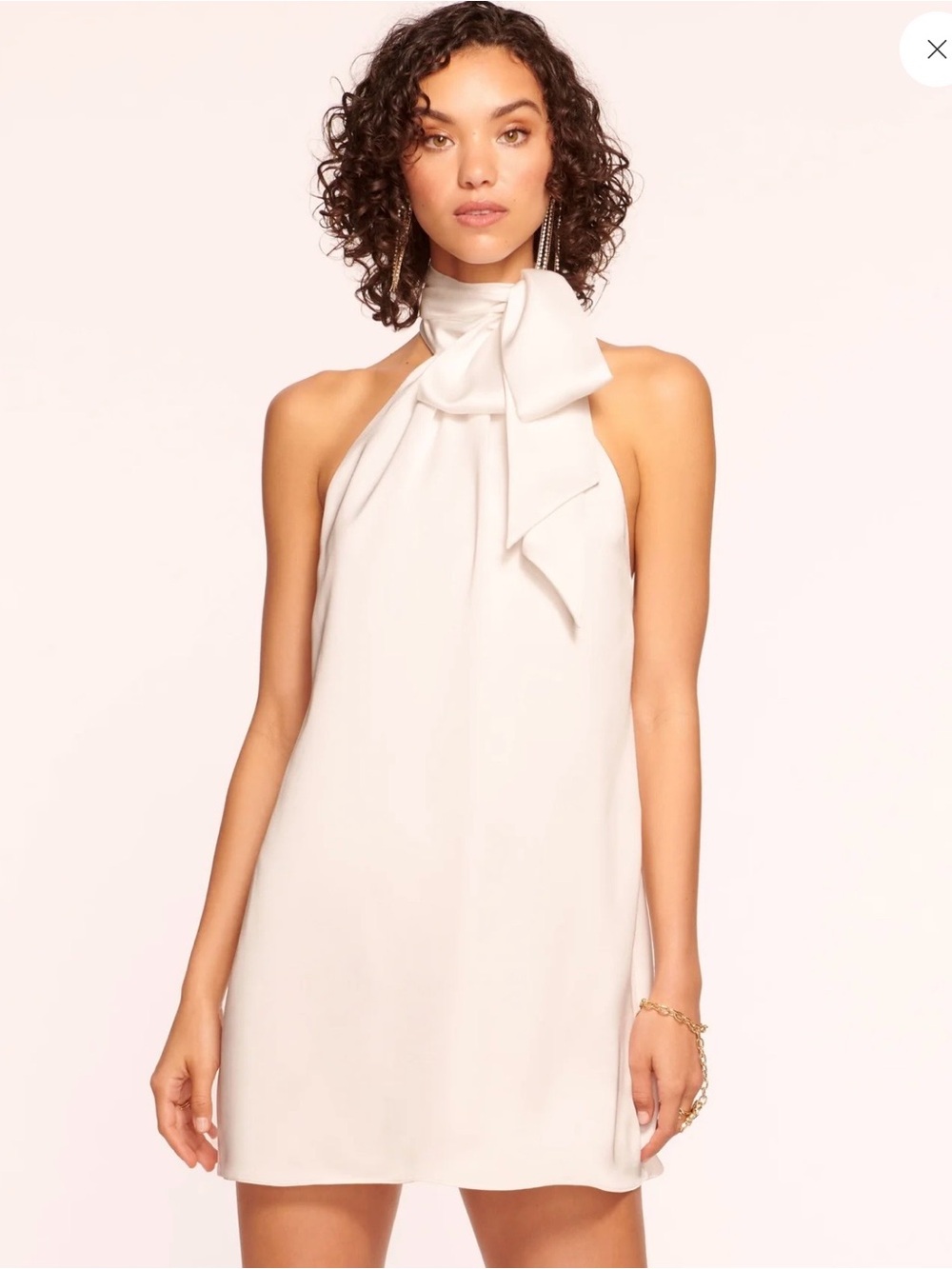 Ramy Brook Ivory Sam Halter Mini Dress